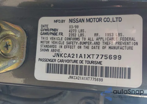 1999 Infiniti I30 Limited Edition/Standard/Touring из США, поврежденный, VIN JNKCA21A1XT775699